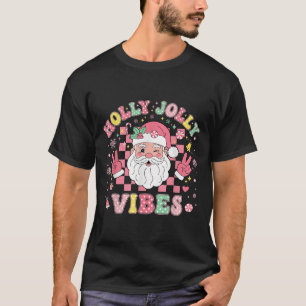 Groovy Holly Xmas Jolly Vibes Nk Christmas Santa M T-Shirt