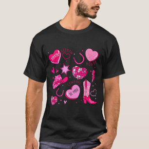 Groovy Howdy Valentine Western Valentines Day Cowb T-Shirt