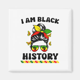 Groovy I Am Black History Month Black Women Girl P Magnet