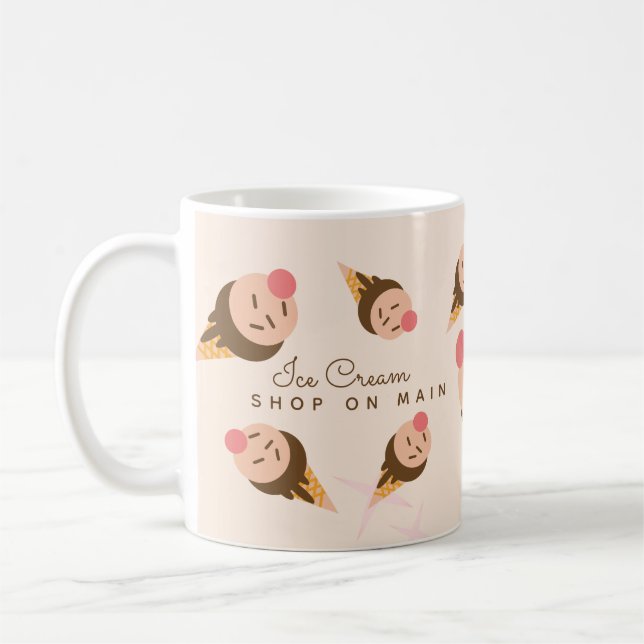 Groovy Ice Cream Cone Business Coffee Mug (Left)