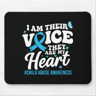 Groovy Im Their Voice Support Child Awareness Blue Mouse Mat
