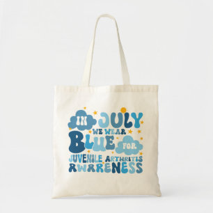 Groovy In July We Wear Blue Juvenile Arthritis Awa Tote Bag