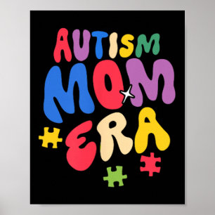 Groovy In My Autism Mum Era Funny Awareness Warrio Poster