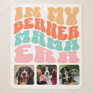 Groovy In My Berner Mama Era Bernese Mountain Dog Sherpa Blanket