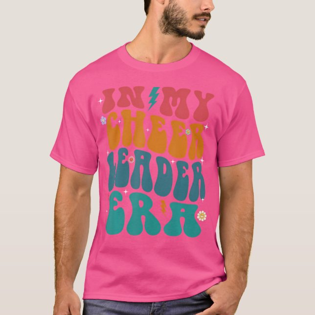 Groovy In My Cheer Coach Era Cheerleader Cheerlead T-Shirt (Front)