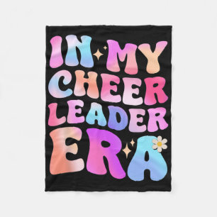 Groovy In My Cheer Leader Era Cheerleader Cheerlea Fleece Blanket