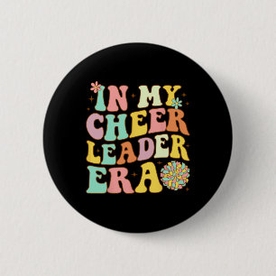 Groovy In My Cheer Leader Era Cheerleading Women G 6 Cm Round Badge