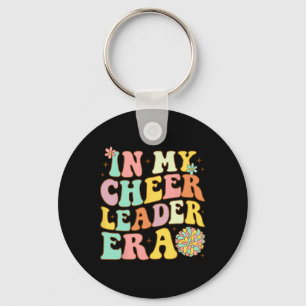 Groovy In My Cheer Leader Era Cheerleading Women G Key Ring