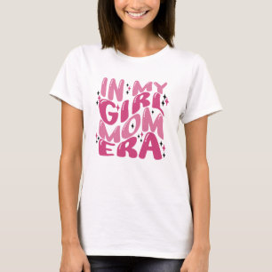 Groovy In My Girl Mum Era Retro Pink T-Shirt