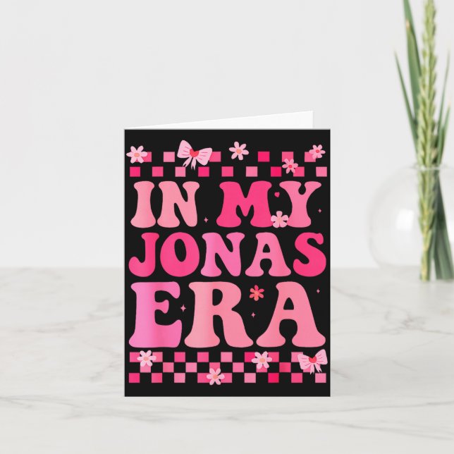 Groovy In My Jonas Era Funny Jonas Heart For Men W Card (Front)
