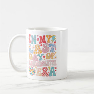 Groovy In My Last Day Kindergarten Era Last Day Of Coffee Mug
