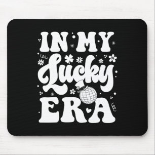 Groovy In My Lucky Era St Patricks Paddy Day Retro Mouse Mat