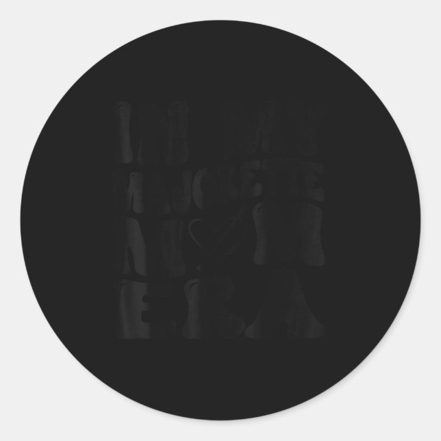 Groovy In My Majorette Mum Era Twirler Mum Baton G Classic Round Sticker (Front)