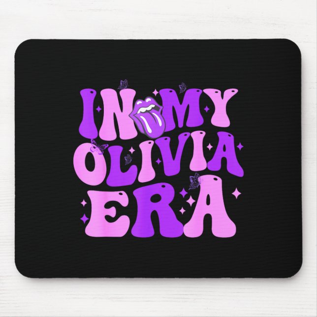 Groovy In My Olivia Era For Men Women Kids Funny S Mouse Mat (Front)