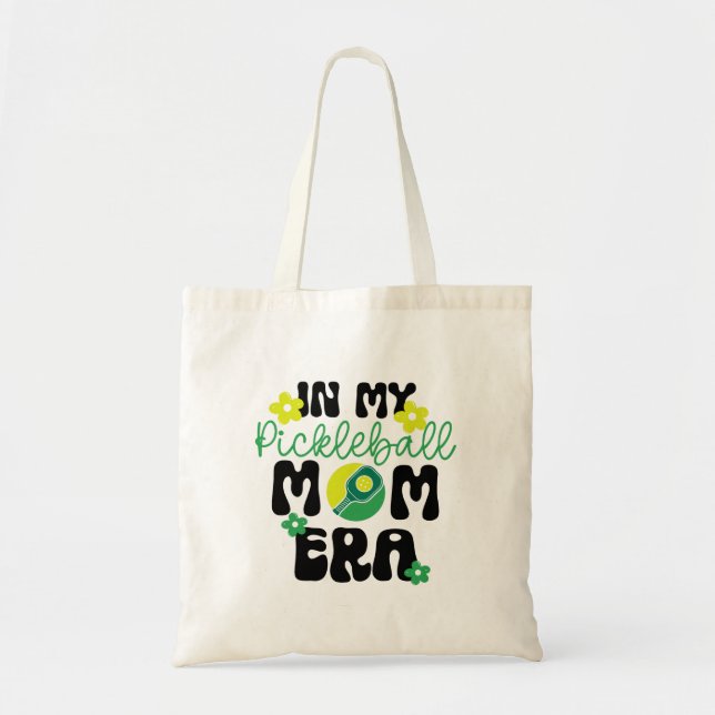 Groovy In My Pickleball Mum Era T-Shirt Tote Bag (Front)