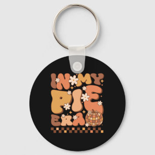 Groovy In My Pie Era Pumpkin Spice Fall Autumn Key Ring