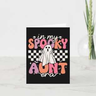 Groovy In My Spooky Aunt Era Retro Auntie Hallowee Card