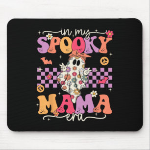 Groovy In My Spooky Mama Era Cute Retro Mum Hallow Mouse Mat