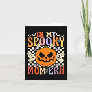 Groovy In My Spooky Mum Era Retro Halloween Ghost Card