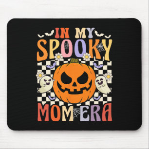 Groovy In My Spooky Mum Era Retro Halloween Ghost Mouse Mat