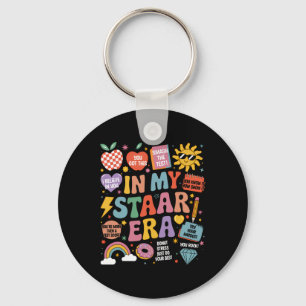 Groovy In My Star Era Teacher Rock The Test Test D Key Ring