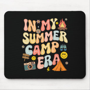 Groovy In My Summer Camp Era Camping Crew Last Day Mouse Mat
