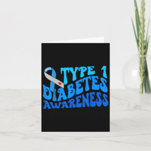 Groovy In November We Wear Blue For Diabetes Aware Card