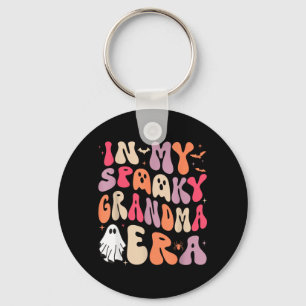 Groovy in Spooky Grandma Era Halloween Party Funny Key Ring