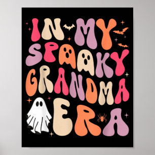 Groovy in Spooky Grandma Era Halloween Party Funny Poster