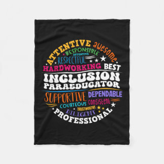 Groovy Inclusion Paraeducator - Special Education  Fleece Blanket
