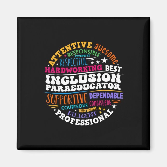 Groovy Inclusion Paraeducator - Special Education  Magnet (Front)