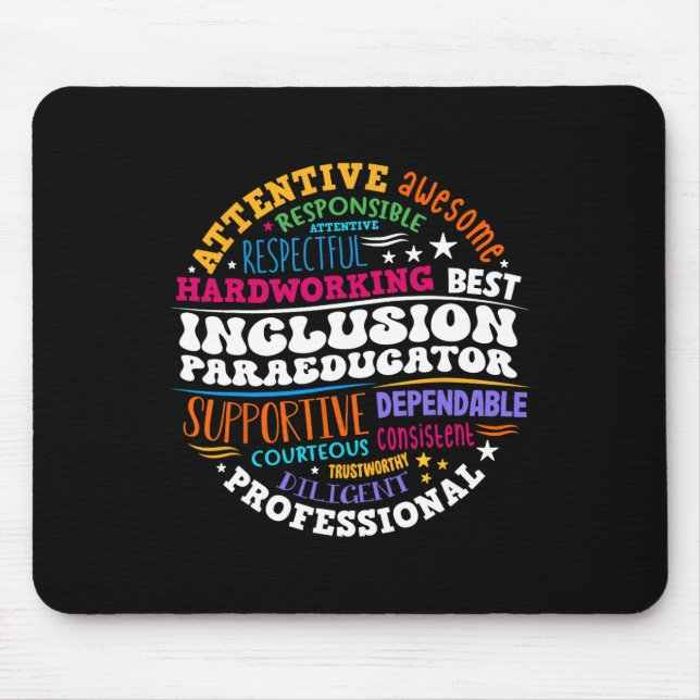 Groovy Inclusion Paraeducator - Special Education  Mouse Mat (Front)