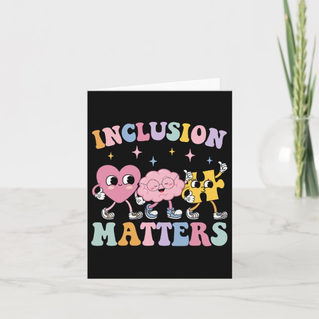 Groovy Inclusion Problems Autism Awareness Special Card (Front)