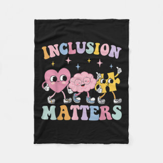 Groovy Inclusion S Autism Awareness Special Educat Fleece Blanket