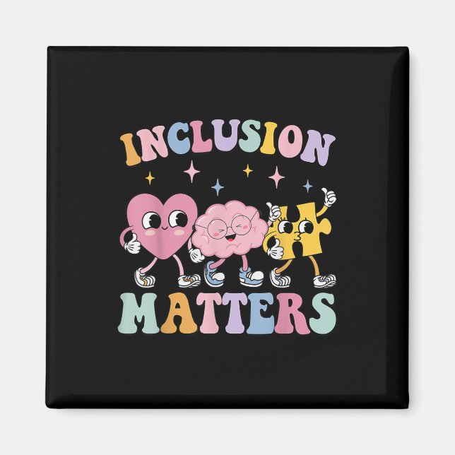 Groovy Inclusion S Autism Awareness Special Educat Magnet (Front)