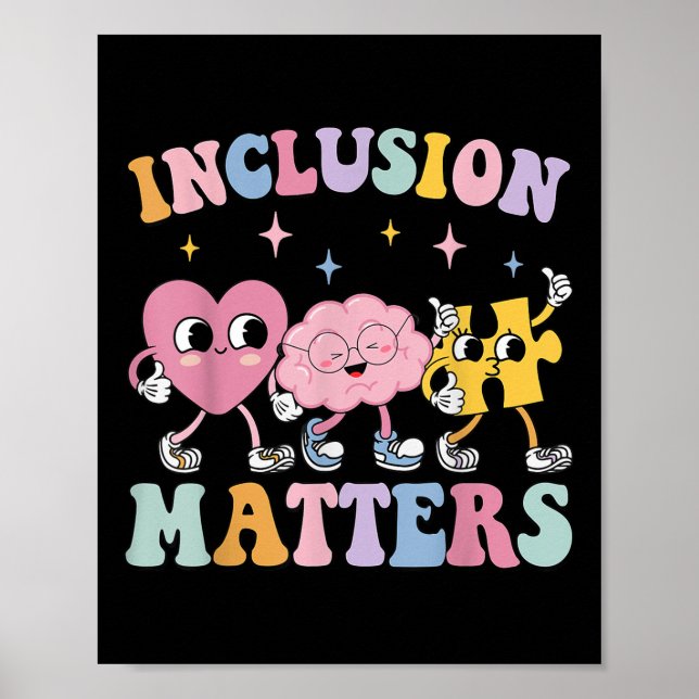 Groovy Inclusion S Autism Awareness Special Educat Poster (Front)