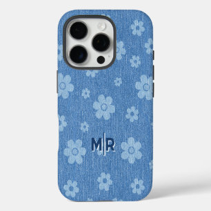 Groovy Indigo Bloom iPhone 16 Pro Case