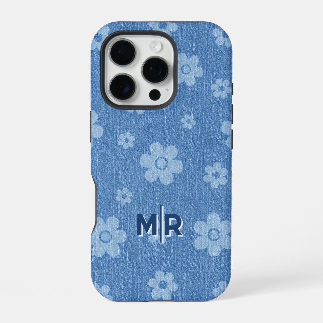 Groovy Indigo Bloom iPhone Case (Back)