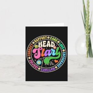 Groovy Inspire Encourage Love Head Start Team Back Card