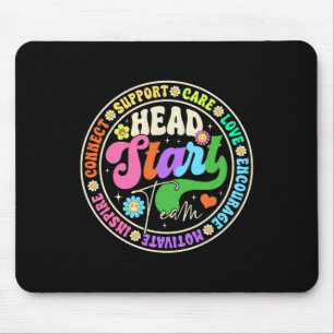 Groovy Inspire Encourage Love Head Start Team Back Mouse Mat