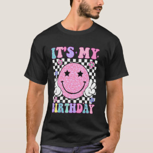 Groovy It's My Birthday Girls Women Teens Kids Flo T-Shirt