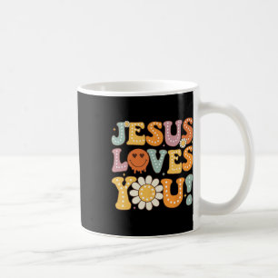 Groovy Jesus Loves You Kids Women Religious Faith  Coffee Mug