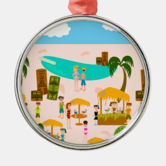 Groovy Jet Set Pool Party Metal Tree Decoration