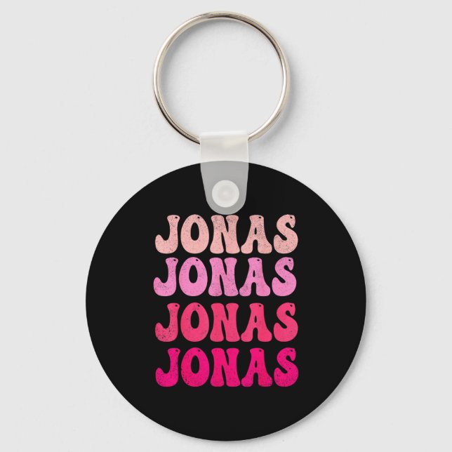Groovy Jonas First Name D I Love Jonas Tees Meme  Key Ring (Front)