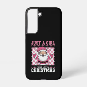 Groovy Just A Girl Who Loves Christmas Xmas Santa Samsung Galaxy Case