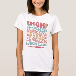 Groovy Keep Homeschool Weird Shirt, CC mom  T-Shirt
