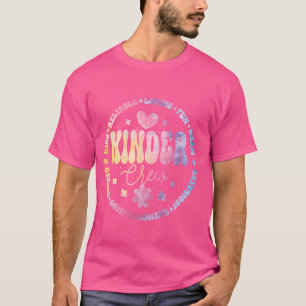 Groovy Kinder Crew Administrator Teacher First Day T-Shirt