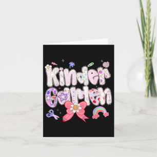 Groovy Kindergarten Back To School First Day Of Ki Card