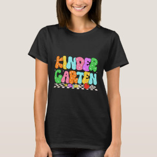 Groovy Kindergarten Back To School First Day Of Sc T-Shirt