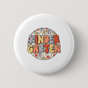 Groovy Kindergarten Vibes Retro Teachers Kids Ck T 6 Cm Round Badge